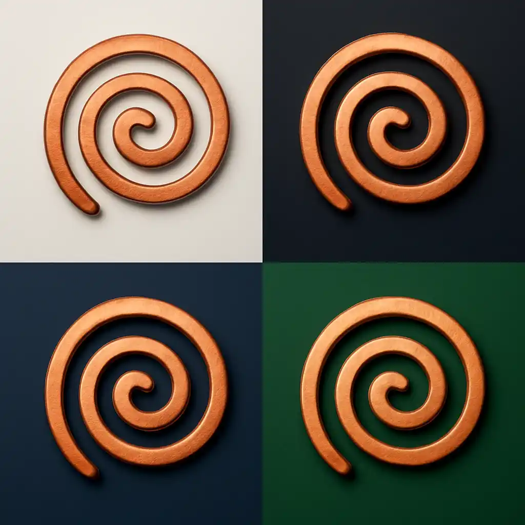 Copper Round Helix 5inch